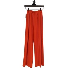 Women's Wide Leg Knit Pant Orange XS/S retro hippie casual 80s 70s vintage